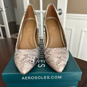 Aerosoles, Deal Braker, Tan Snake, Size 7 New